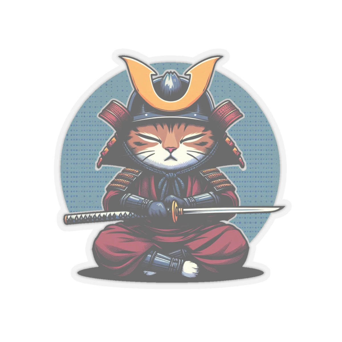 Samurai Cat Stickers So Cool