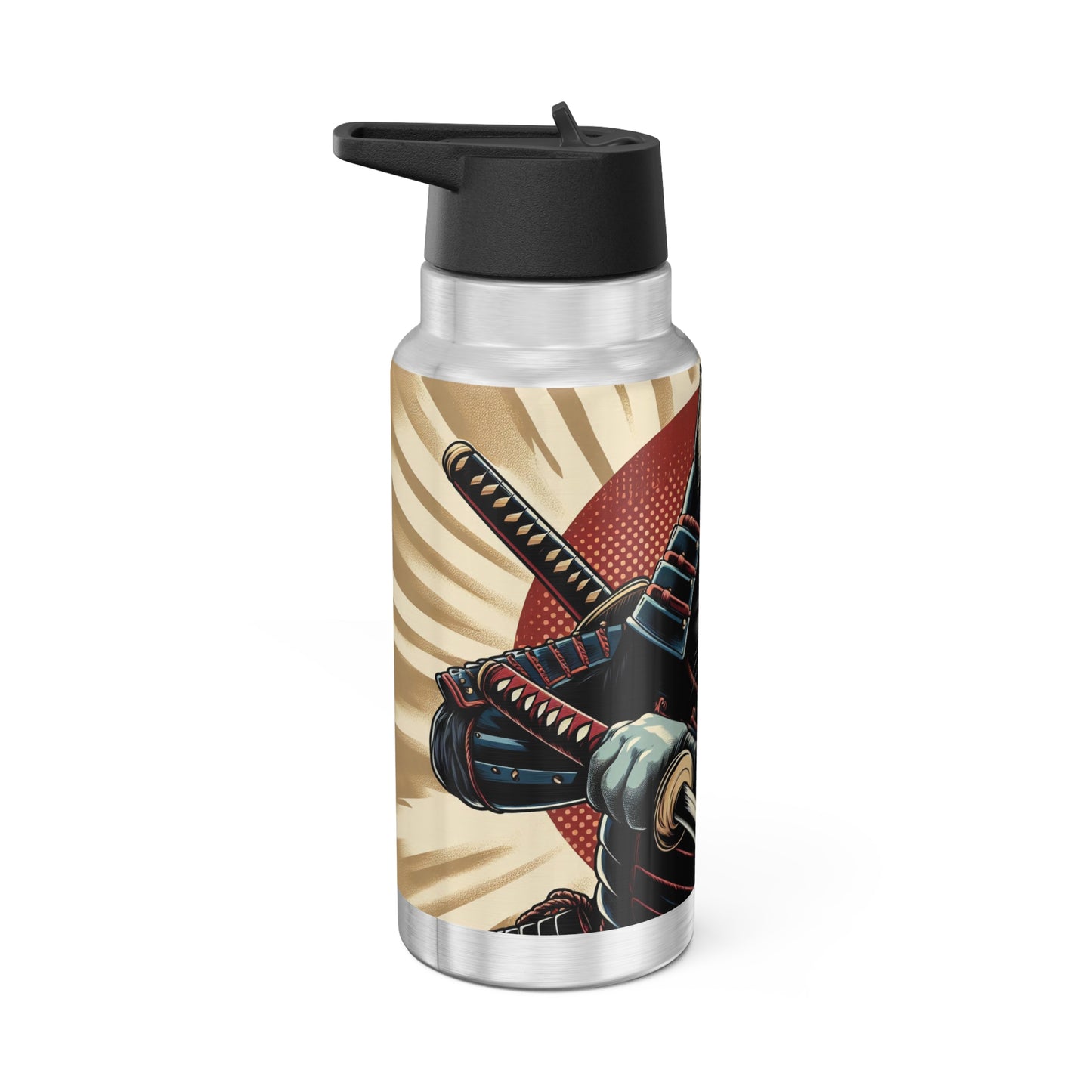 Travel Tumbler - Samurai Cat Funny Joke Design - 32oz Gator Cup